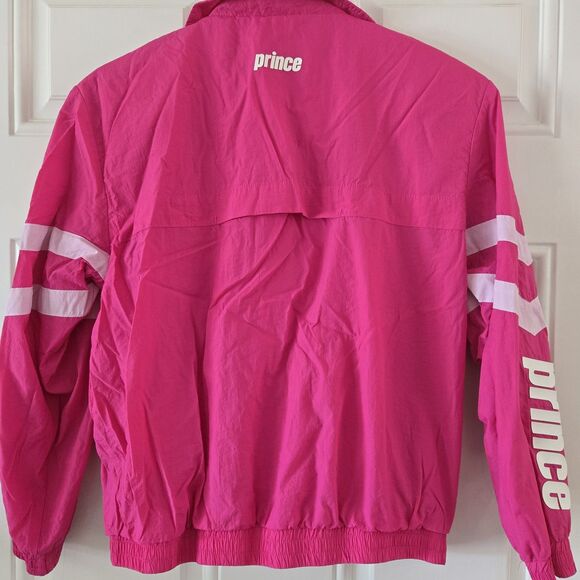 Prince Jacket Girls Size 10/12 Pink Track Jacket Full Zip Baseline Windbreaker - Picture 3 of 9